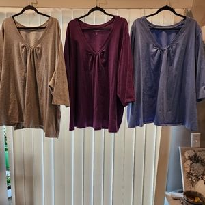 Polyester/knit tops, Woman Within, size 5x, worn only one time. (Bundle #1)